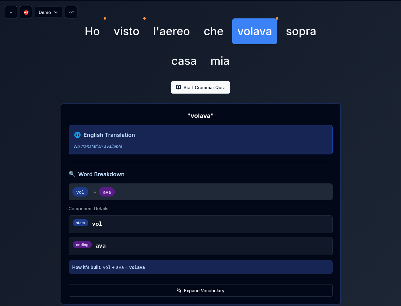 New Grammario UI and features